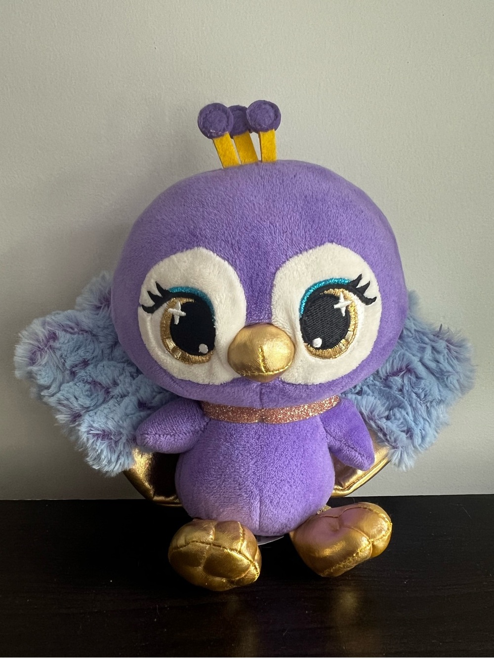 Gund P.lushies Priscilla Plume Special Edition Purple Peacock Plush with Gold